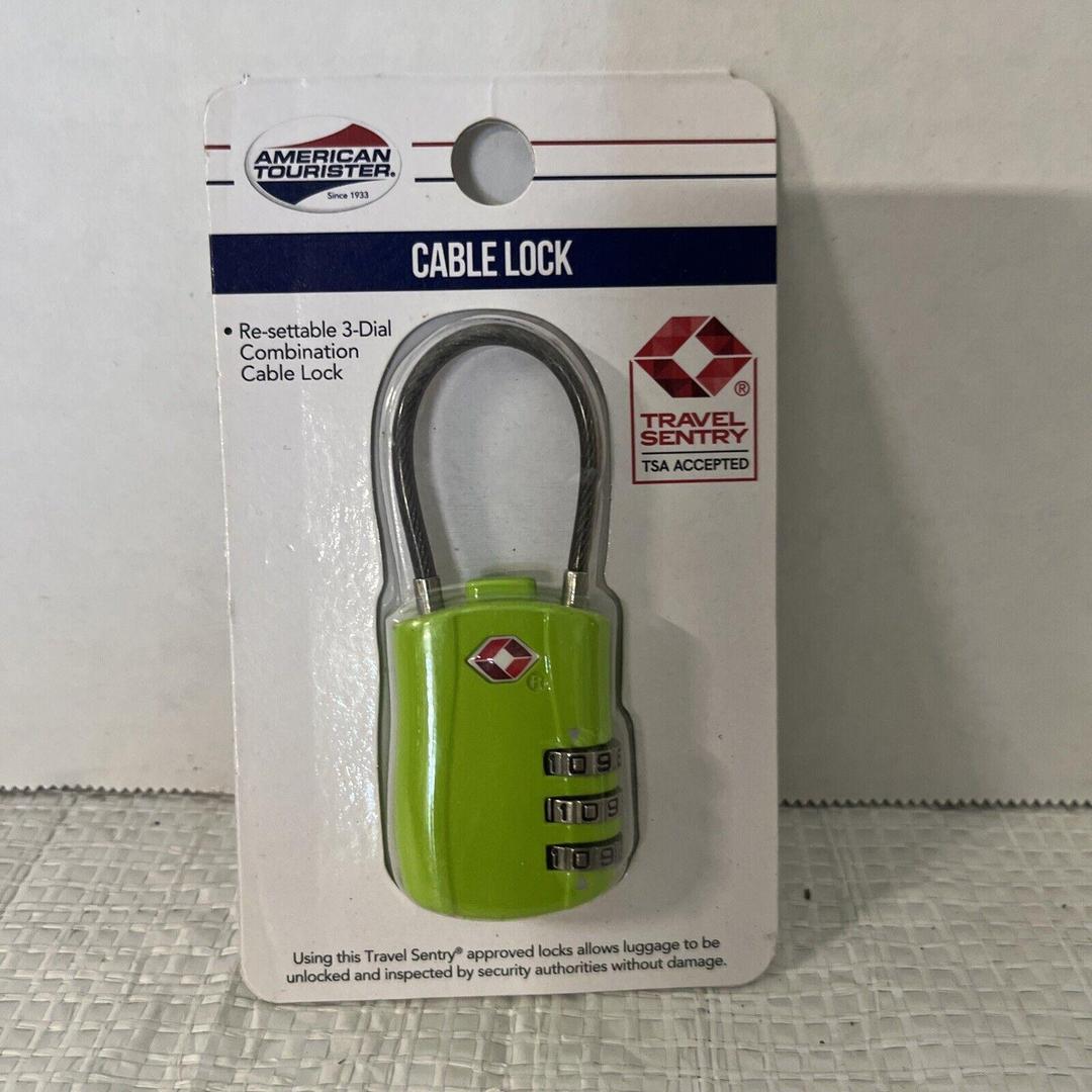 American Tourister Cable Lock - Lime