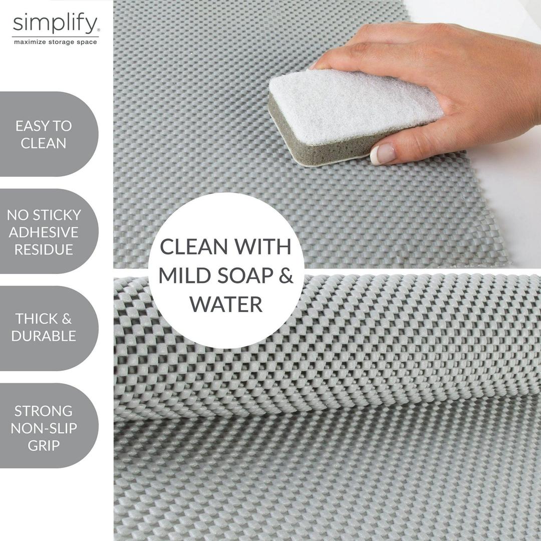 Simplify 5FT Roll Heavy Duty Grip Liner in Grey PVC