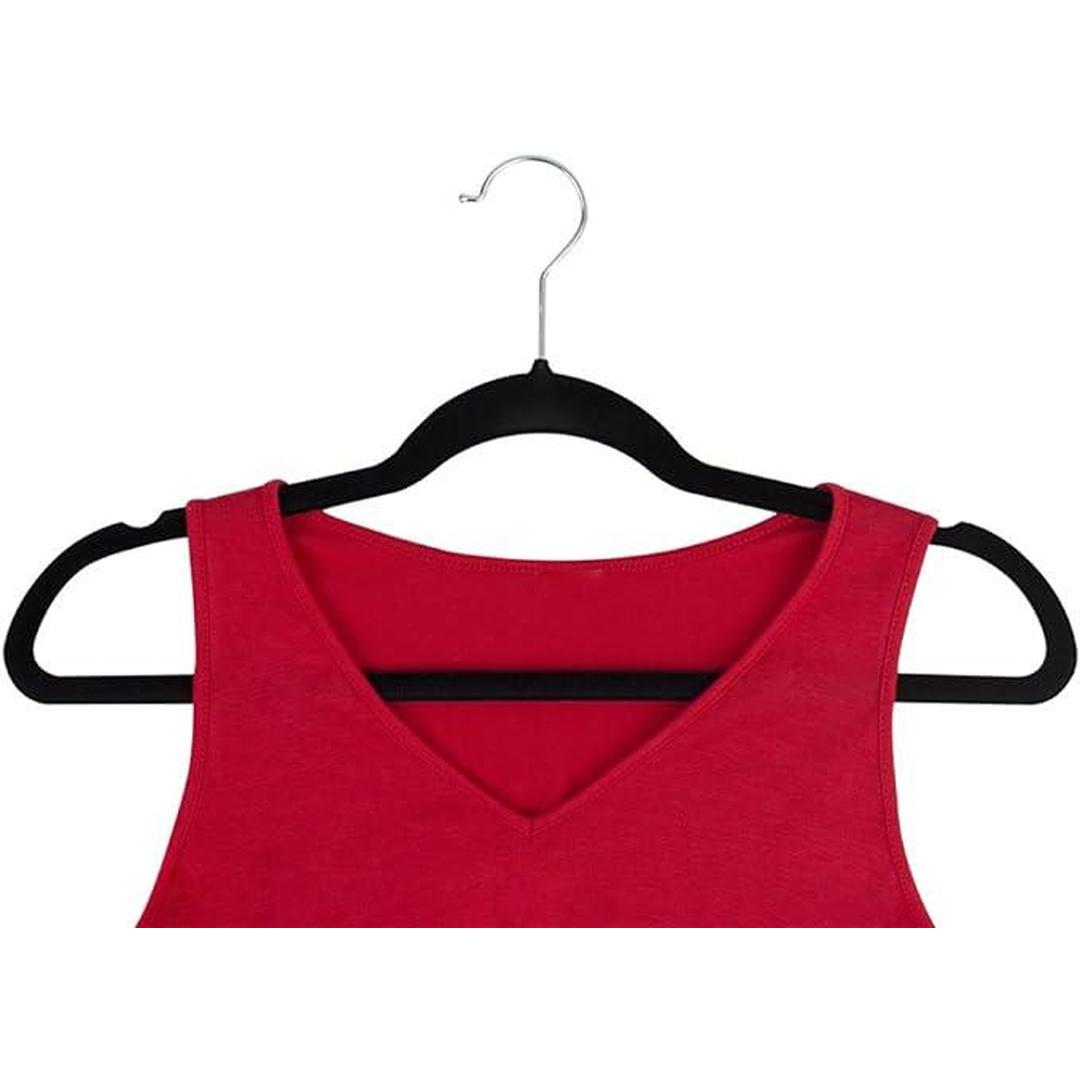 BLACK DELUXE VELVET HANGERS 10PK