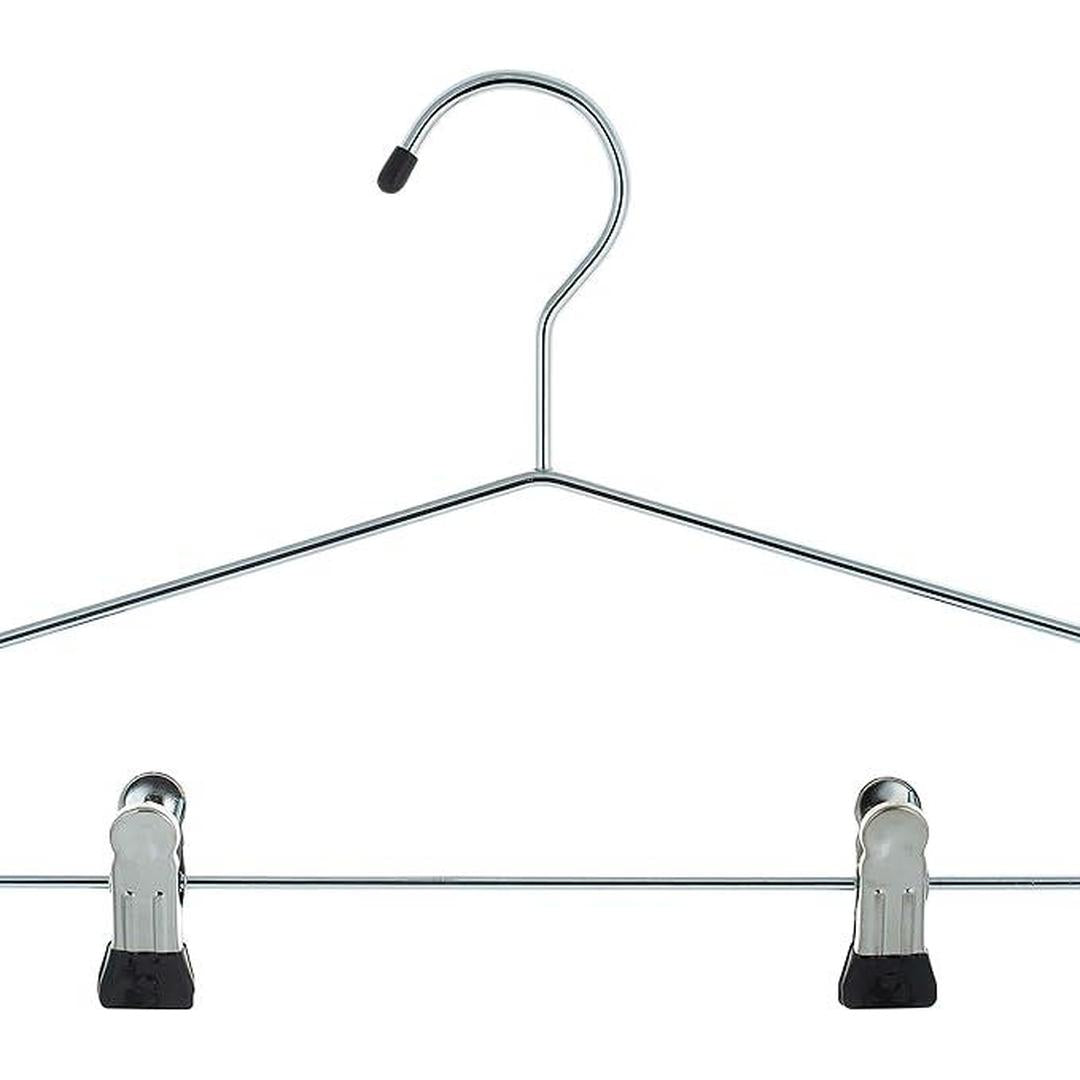 Organize It All 4 Tier Swing Arm Slack Rack Hanger, Closet Organizer for Pants, Scarves, Skirts, Chrome, 16.00 x 18.25 x 0.01