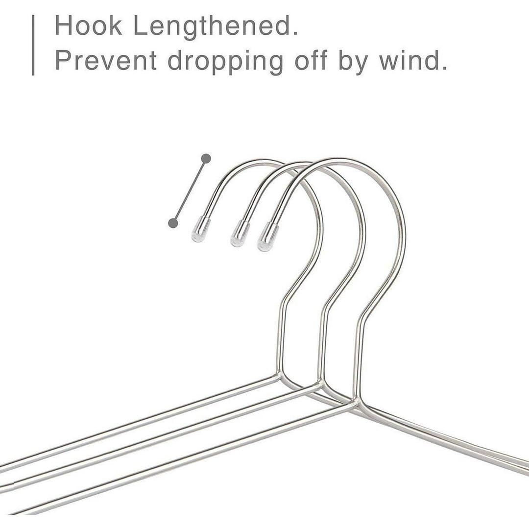 8 Packs Clothes Hangers, Heavy Duty Metal Stainless Steel Hangers for Clothing, Coats, Shirts, Jackets, Suits