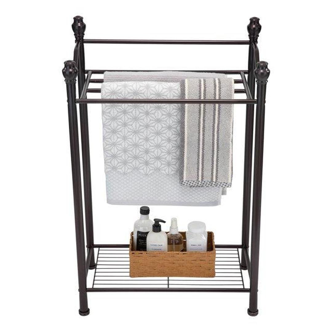 Organize It All Belgium Towel Rack Tower in Oil Rubbed Bronze