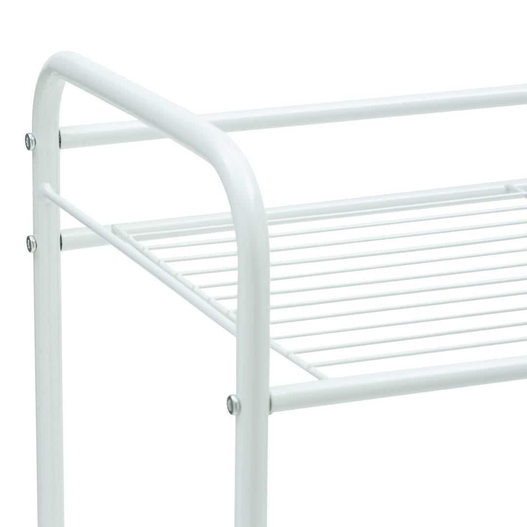 Organize It All Countertop Microwave Stand and Shelf Organizing Rack in White