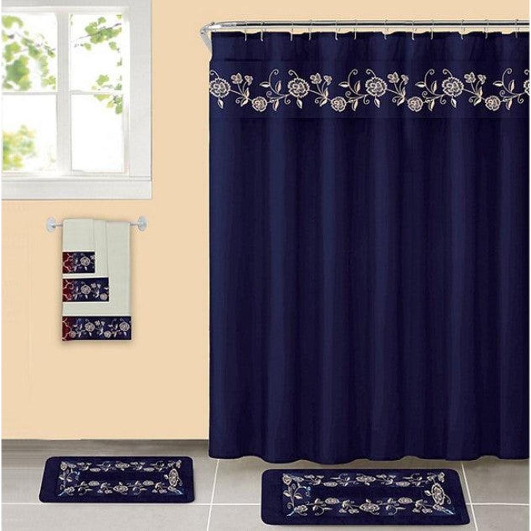 Popular Bath Vera 18-Pc. Shower Set - Navy