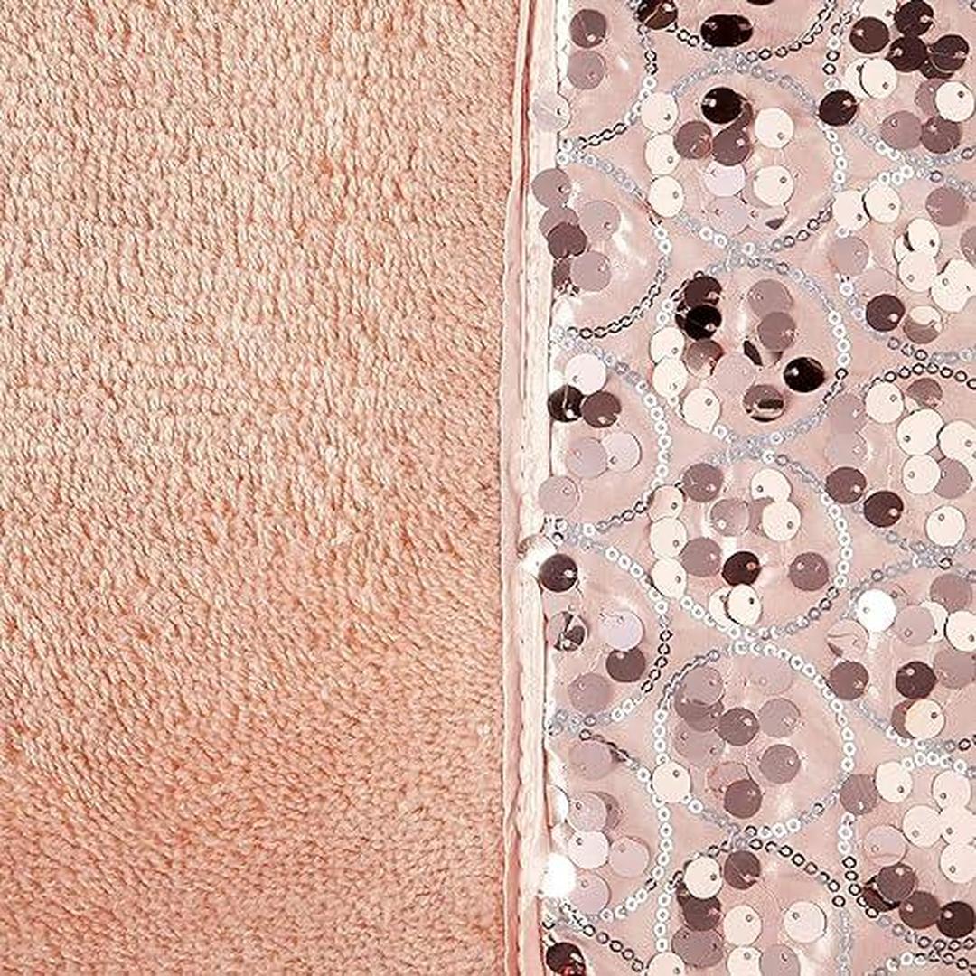 Popular Bath Sinatra Contour Bath Silver Modern Classic Bath Accessories Decorative Beautiful Hollywood Design Bathroom Accessories, Contour Rug size 21” x 24”, Blush