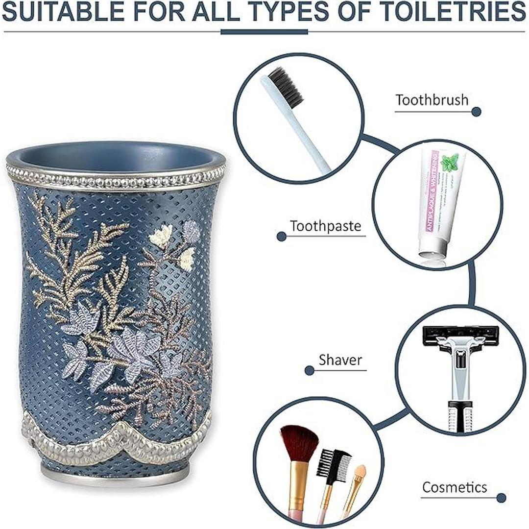 Popular Bath Capri Collection, Tumbler, Slate Blue