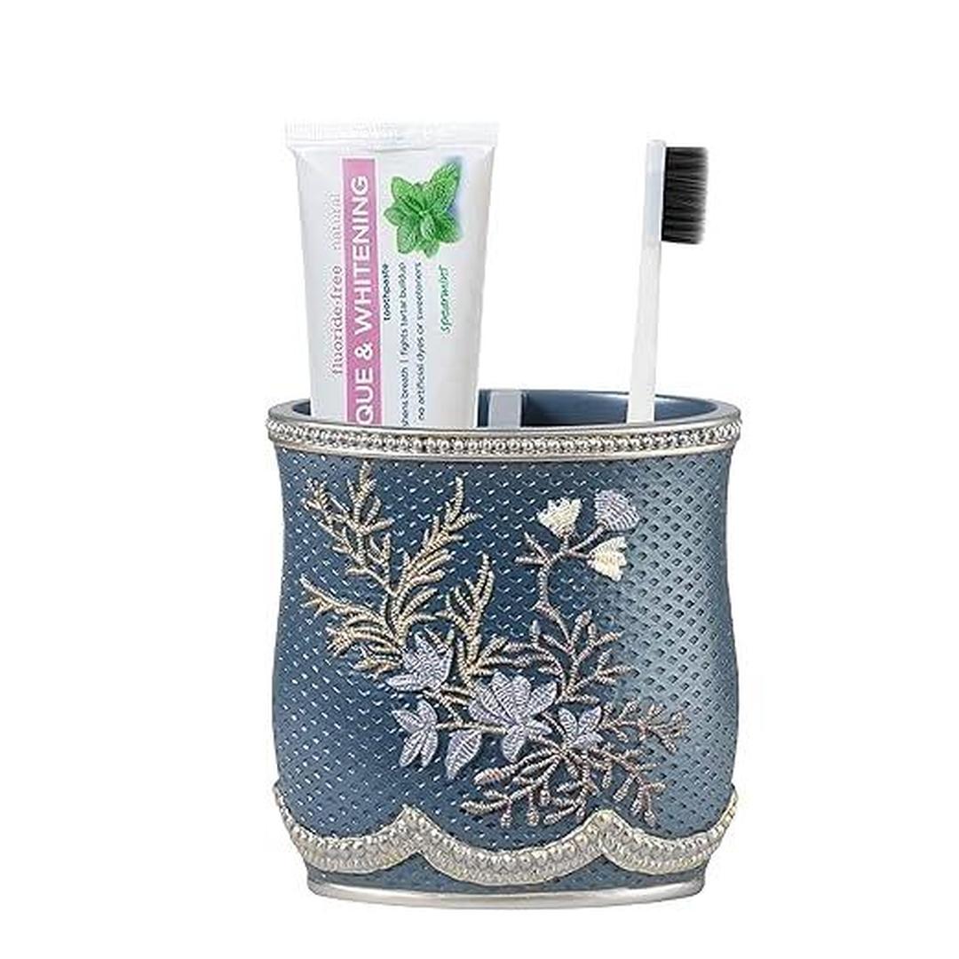 Popular Bath Capri Elegant Collection Tooth Brush Holder, Slate Blue