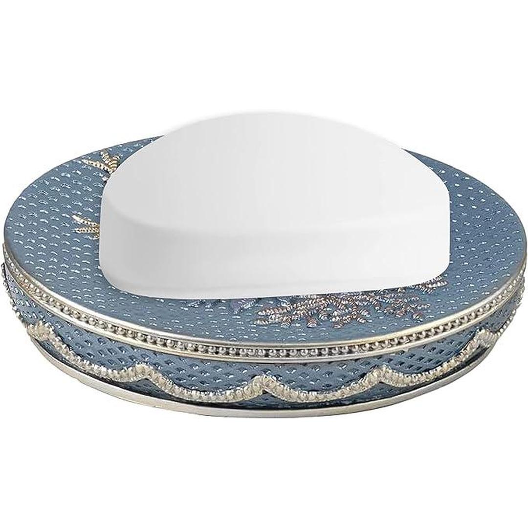 Popular Bath Bath Capri Elegant Collection SOAP Dish, Slate Blue