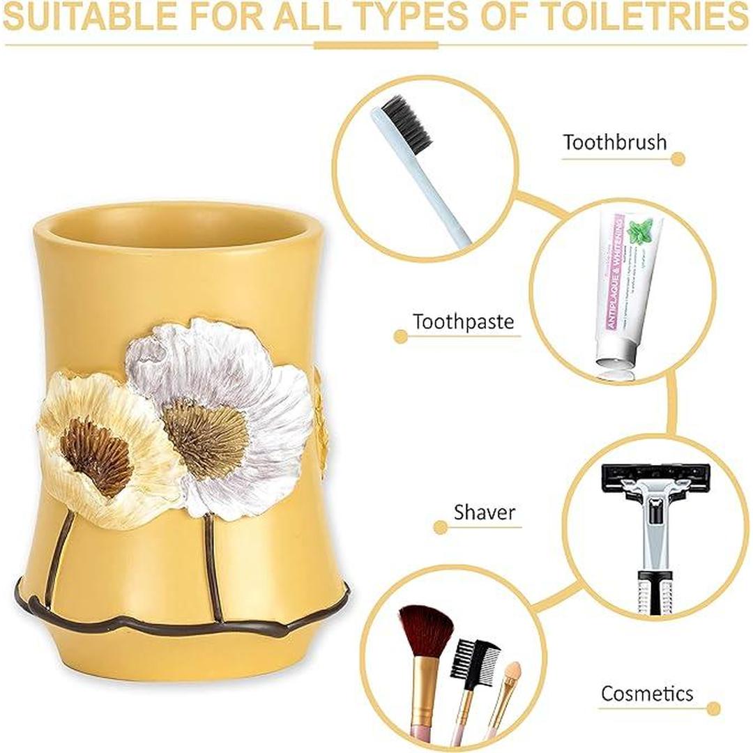 Popular Bath POPPY FIELDS, TUMBLER, PASTEL MOSS