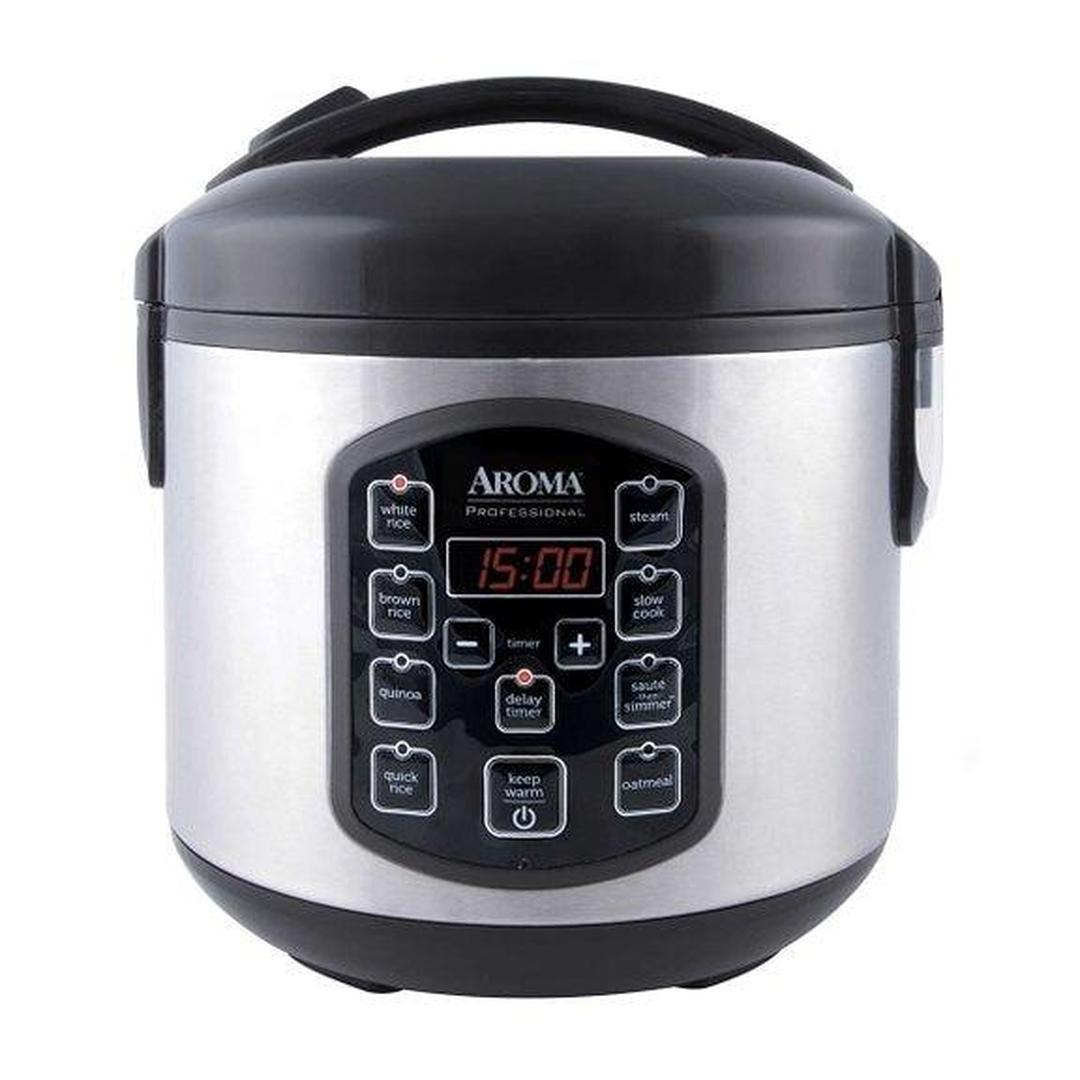 Aroma 8-Cup (Cooked) Rice & Grain Cooker, Steamer, New Bonded Granited Coating