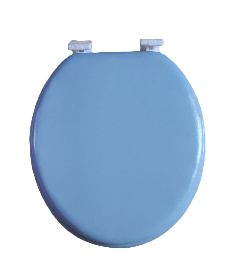 Light Blue Plain Heavy Duty Soft Toilet Seat