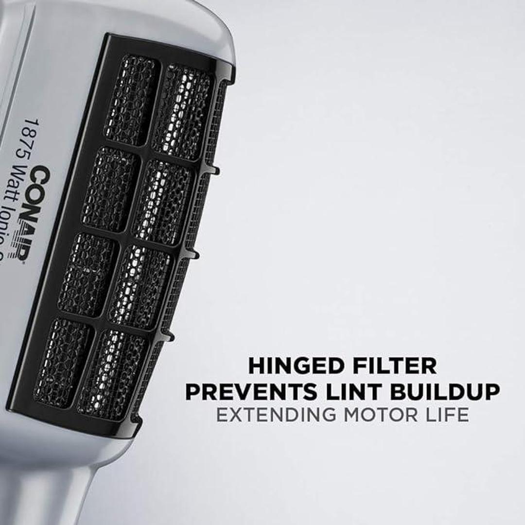 Conair 3-in-1 Styling Hair Dryer, 1875W Hair Dryer with Ionic Technology