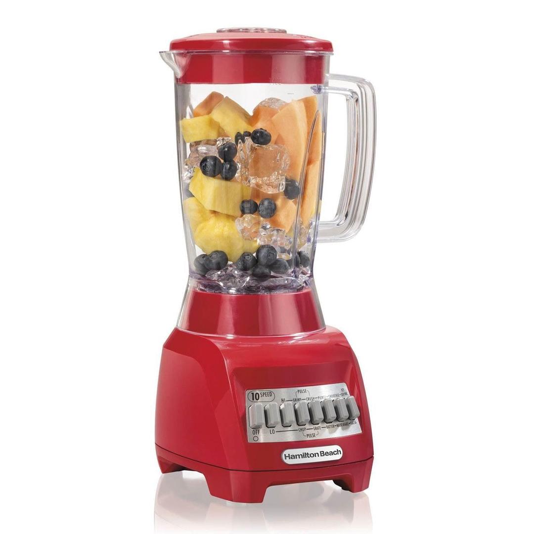 Hamilton Beach 10-Speed Blender, 48 fl oz., 500 Watts, Red, 50129