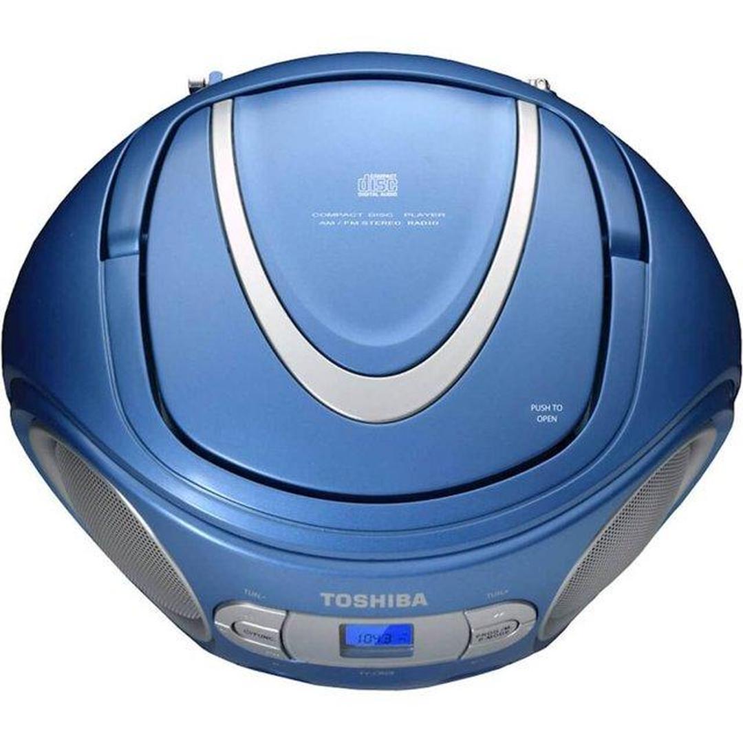 Toshiba TYCRS9BLUE Portable CD Boombox with AM/FM Radio - Blue