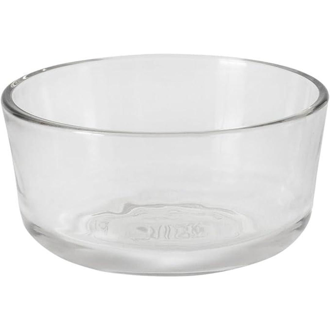 Pyrex 6017399 Simply Store 2-Cup Round Glass Food Storage Dish, Copper, Clear/Blue