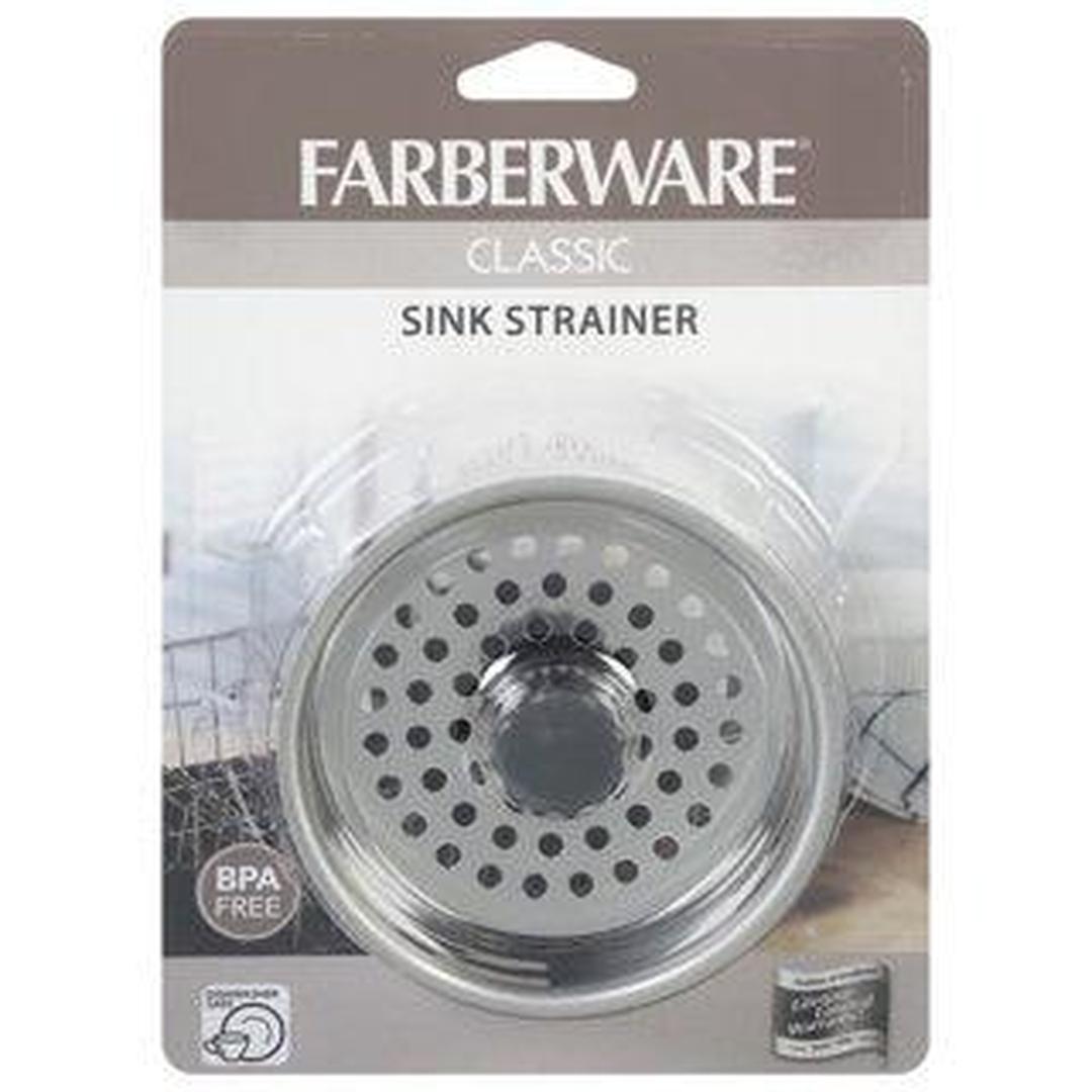 Farberware 5215798 Stainless Steel Kitchen Sink Strainer, Chrome