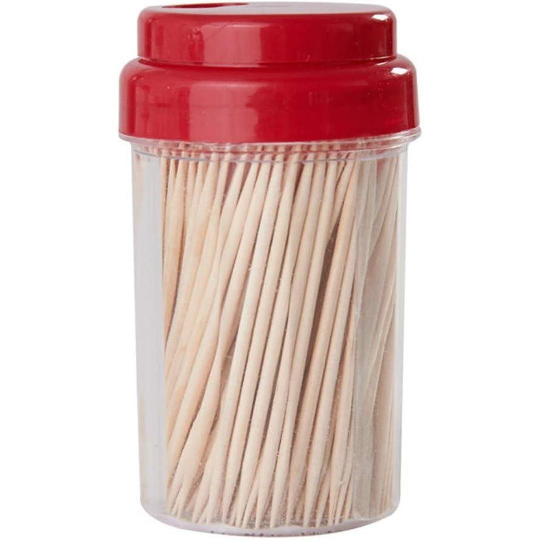 Farberware 5215825 Toothpick Dispenser, Plastic/Wood, Multicolored
