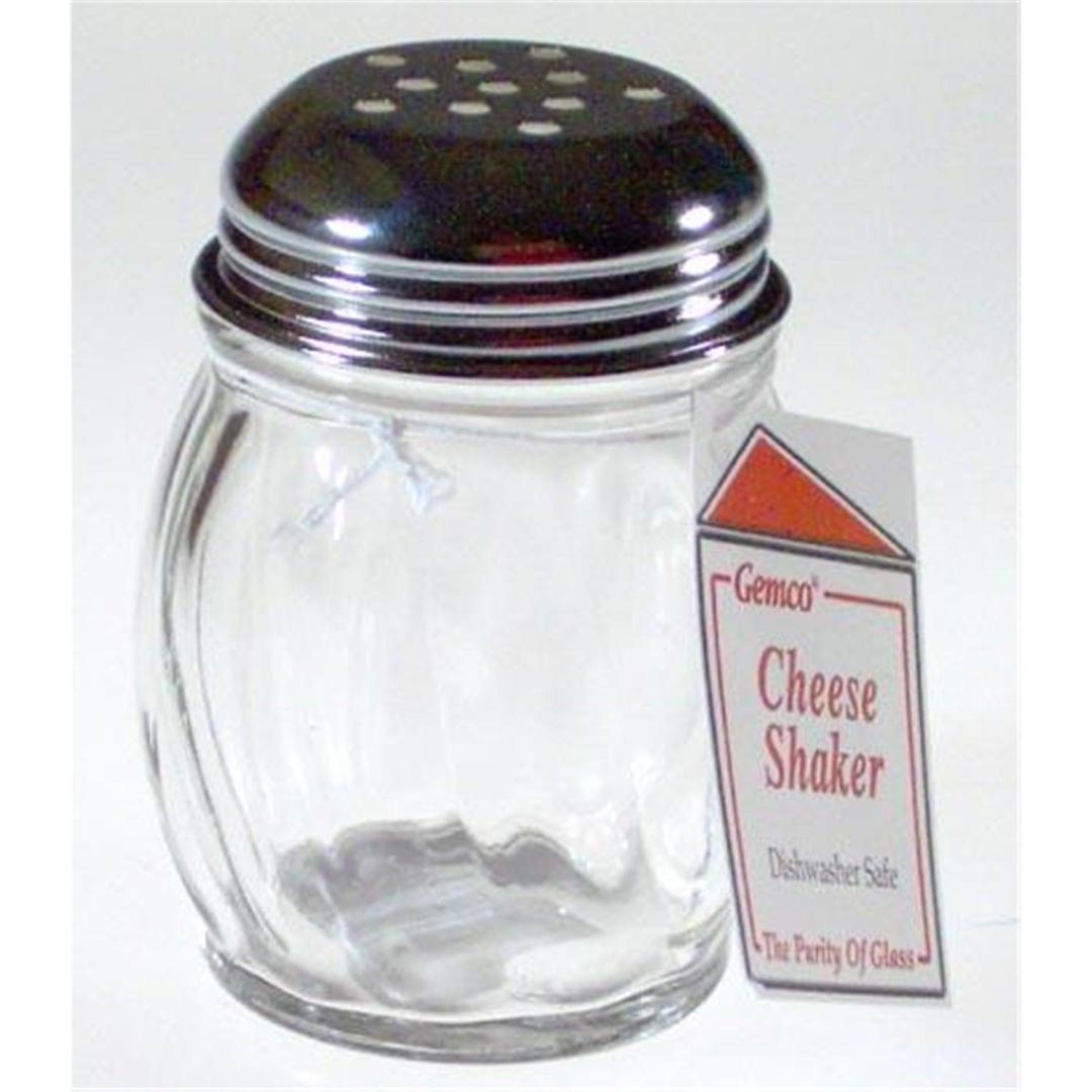 Gemco Clear/Silver Glass/Stainless Steel Cheese Shaker 5 oz