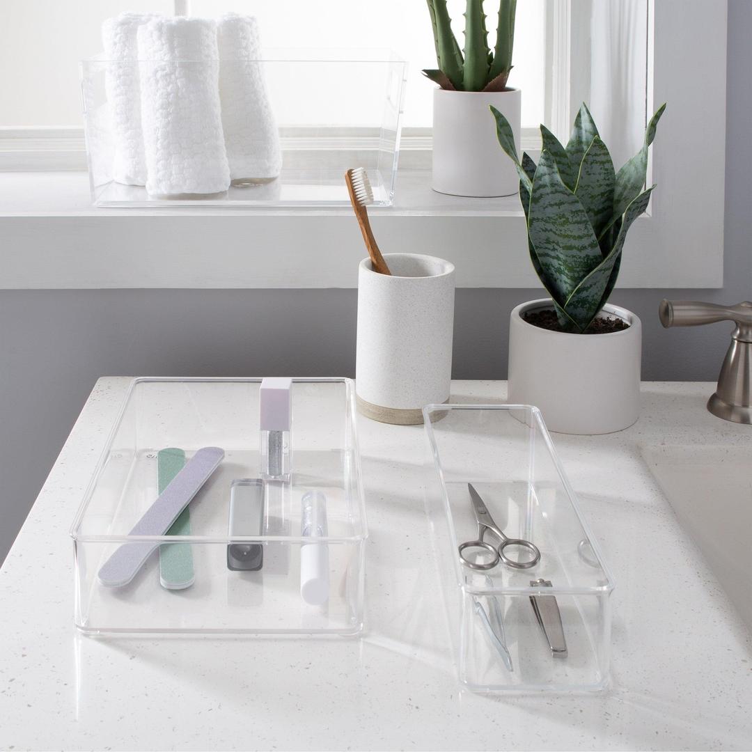 Medium Narrow Drawer Organizer - 3"x9"x2" - Clear