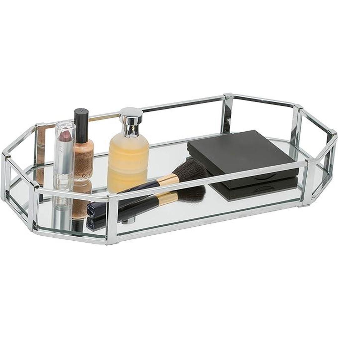 Octangular Design Mirror Vanity Tray