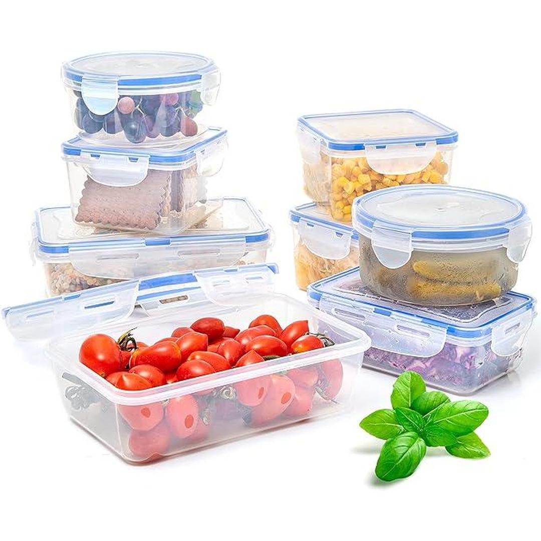 16pc Set Nested Food Storage W/ Silicone Locking LIds -Teal