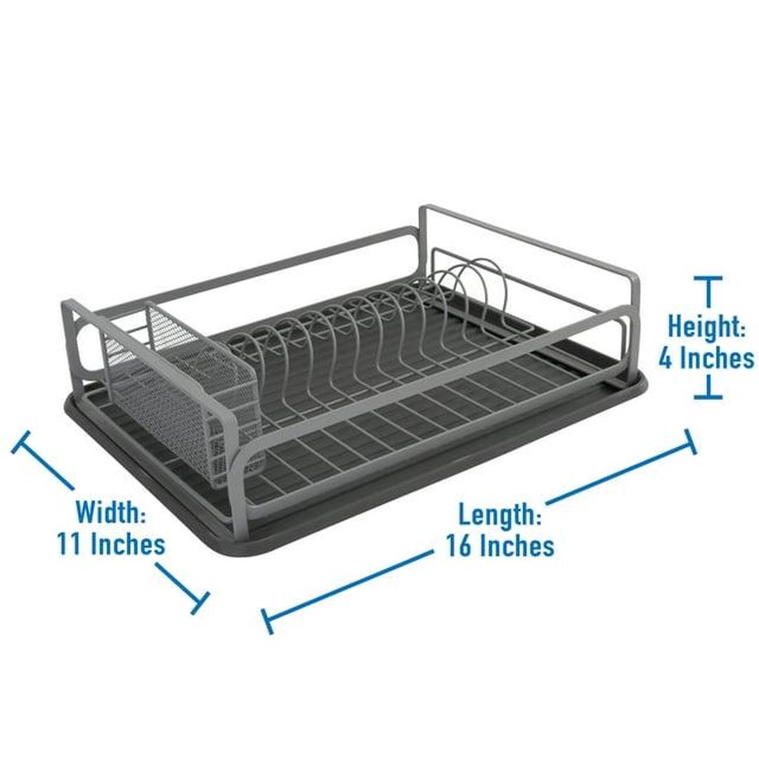 Kitchen Details Large Industrial Collection Dish Rack, 15.5" x 11.2" x 4.2"