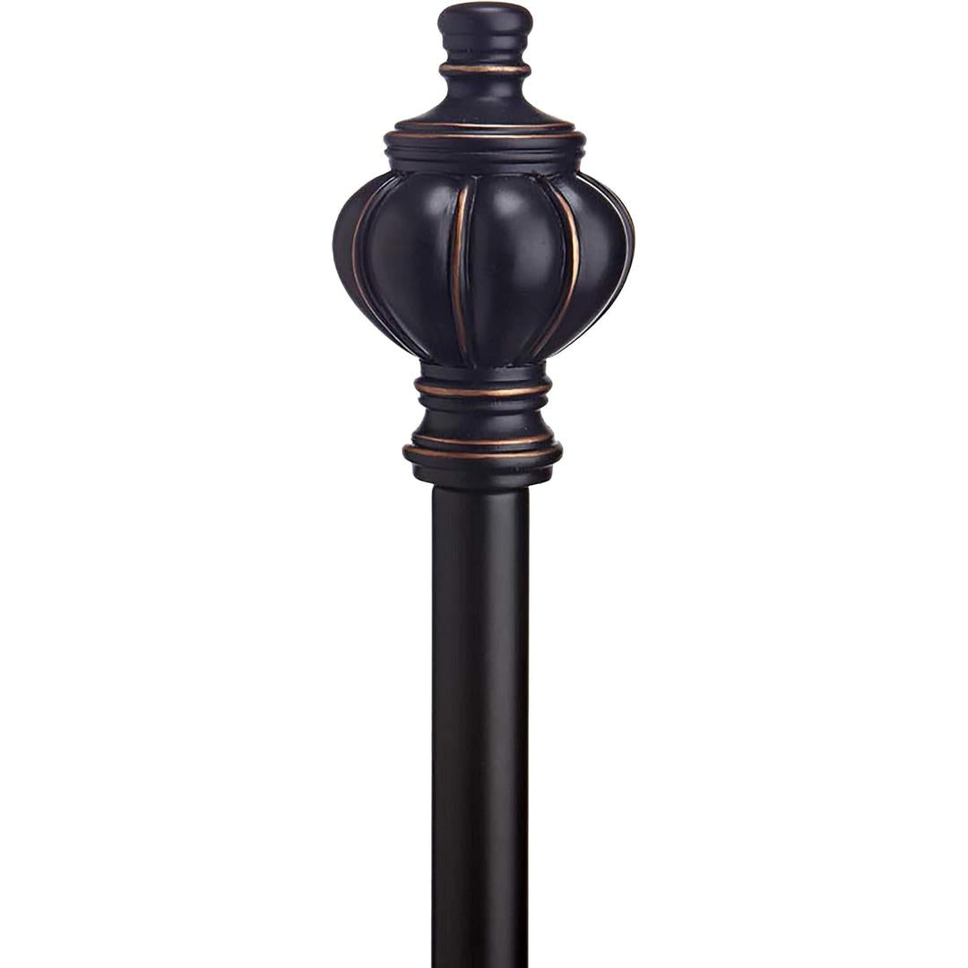 Home Details Bellagio Adjustable 48"-86" Curtain Rod, Black
