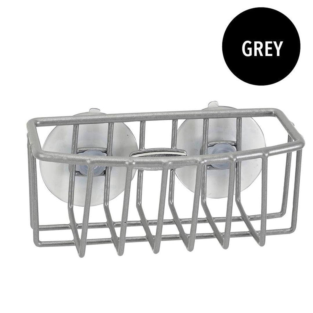 Sponge Holder with Dual Suction Cups - Compact Design (5.5" x 2.6" x 2.4")