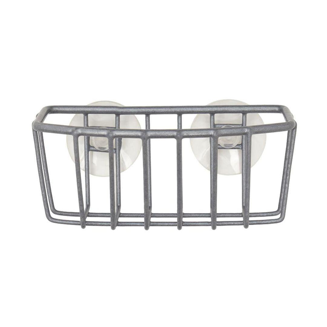 Sponge Holder with Dual Suction Cups - Compact Design (5.5" x 2.6" x 2.4")