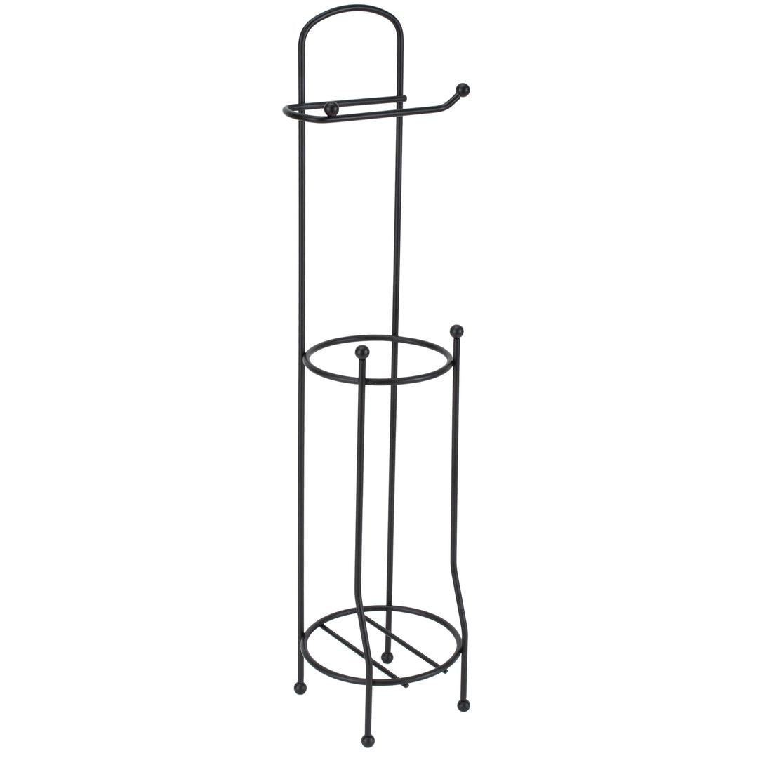Bath Bliss Crystal Ball Rust Freestanding Basket Toilet Paper Holder with Storage