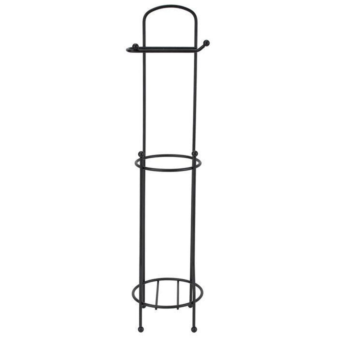 Bath Bliss Crystal Ball Rust Freestanding Basket Toilet Paper Holder with Storage