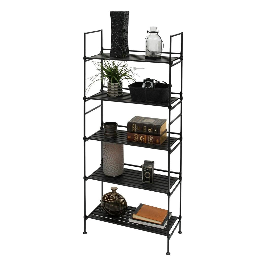 Organize It All 5 Tier Metal Freestanding Shelf in Espresso