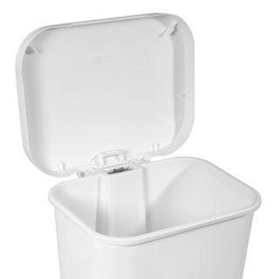 Sterilite 45L Step-On Wastebasket-White, 45L