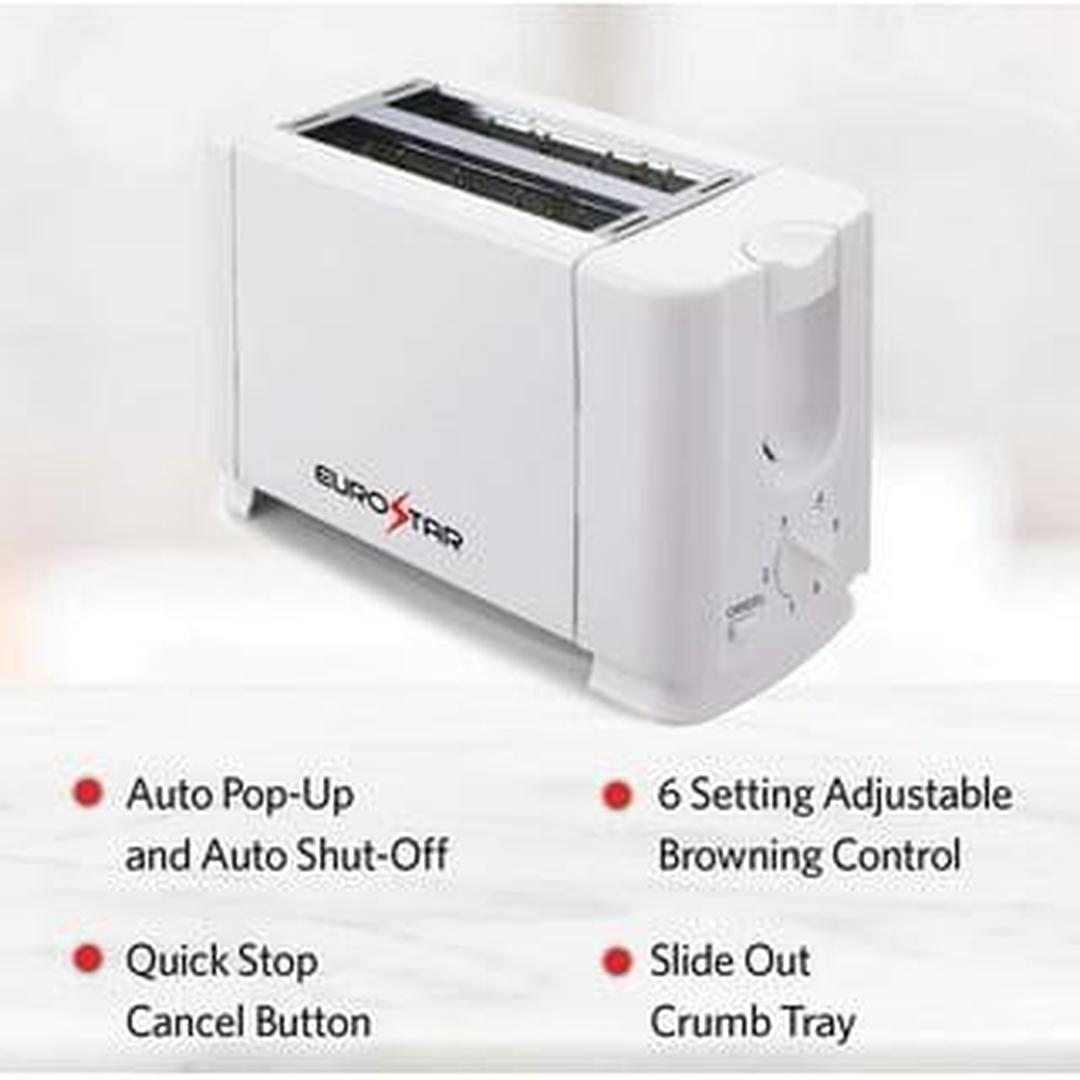 EUROSTAR 2-Slice Toaster (WHITE)