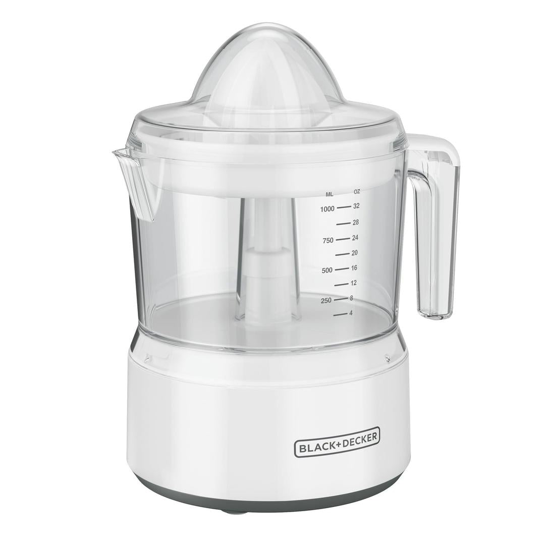 BLACK+DECKER 32oz Citrus Juicer with Self-reversing Cone, White