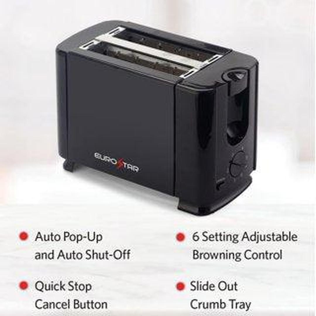 EUROSTAR 2-Slice Toaster (BLACK)