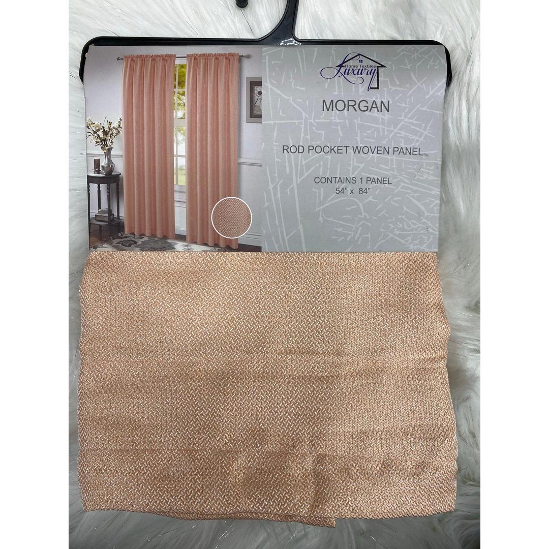 Morgan Rod Pocket Window Elegance: Blush Panel and Valance - Mix and Match Your Ideal Style!