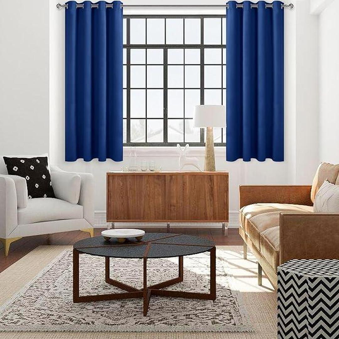 Jeannie Blue Blackout Grommet Panel - 54"x63" Window Treatment for Superior Light Control and Privacy
