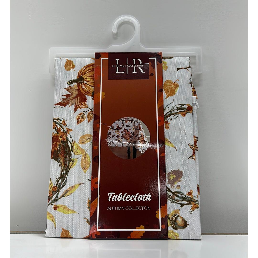 Compass Autumn Collection Tablecloth, Holiday Table Cover for elevating Every Meal with an elegant oblong design