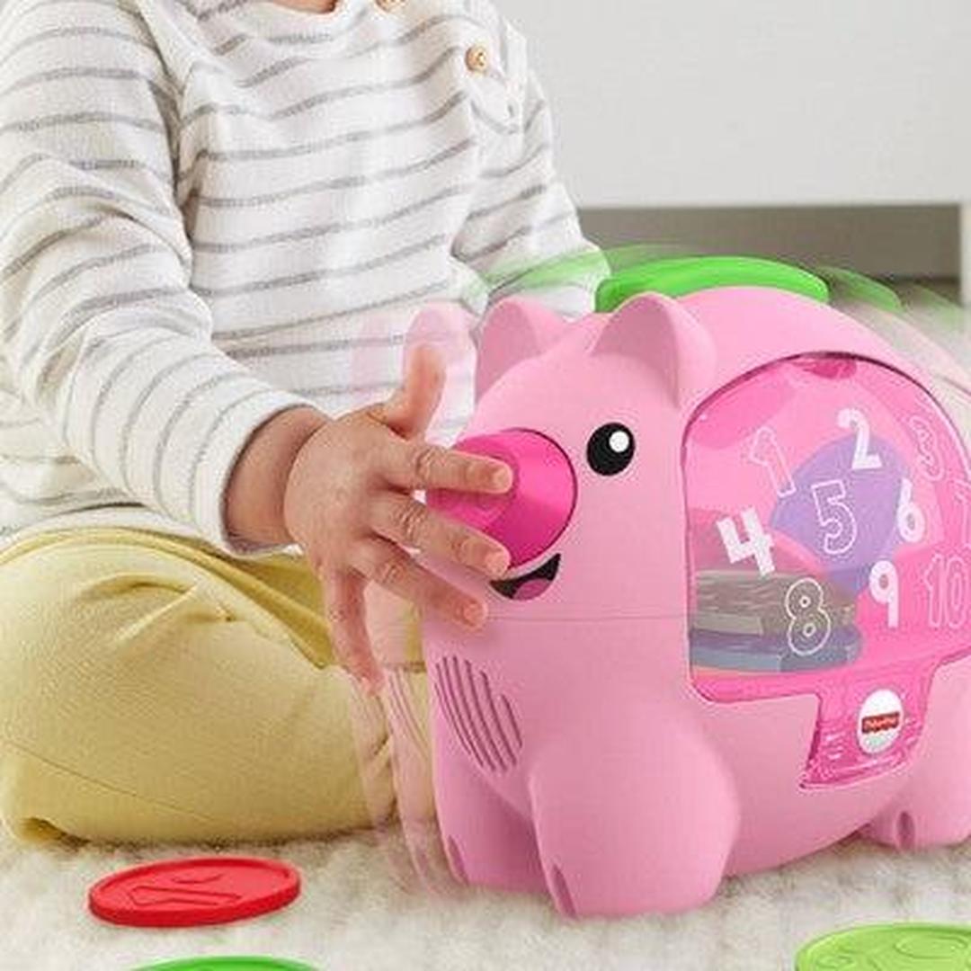 Fisher-Price Laugh & Learn Count & Rumble Piggy Bank Baby & Toddler Toy with Music & Motion