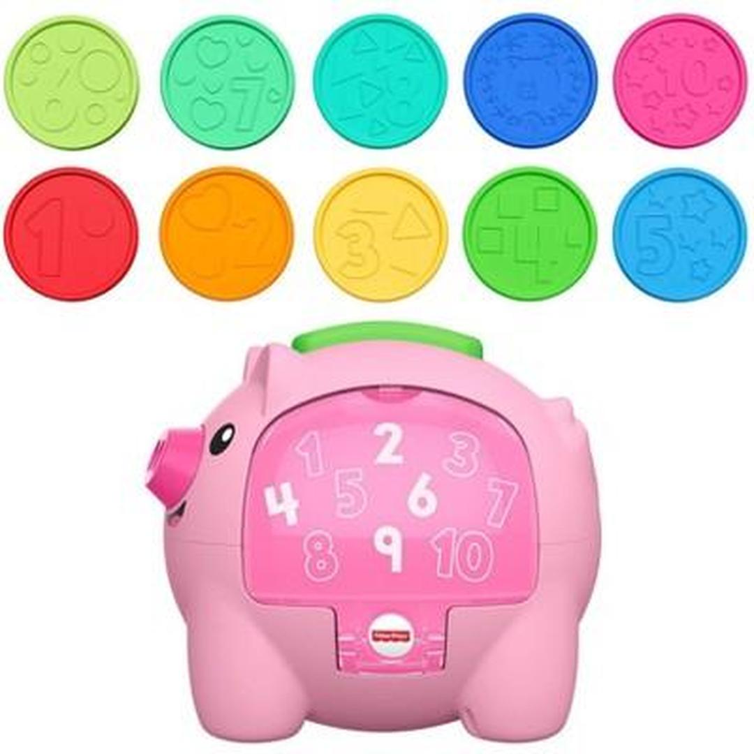 Fisher-Price Laugh & Learn Count & Rumble Piggy Bank Baby & Toddler Toy with Music & Motion