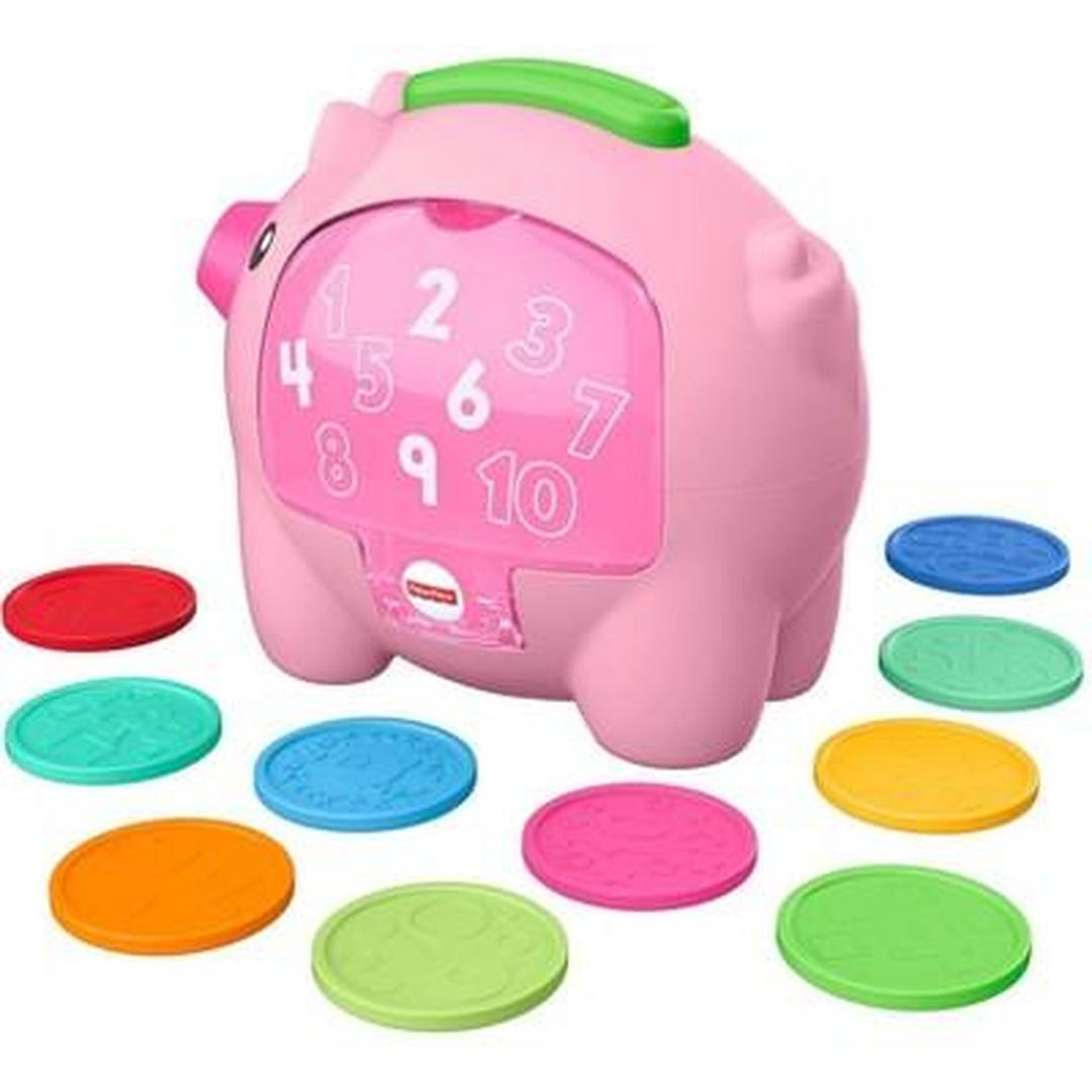 Fisher-Price Laugh & Learn Count & Rumble Piggy Bank Baby & Toddler Toy with Music & Motion