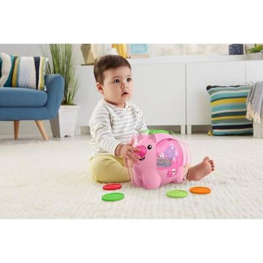 Fisher-Price Laugh & Learn Count & Rumble Piggy Bank Baby & Toddler Toy with Music & Motion