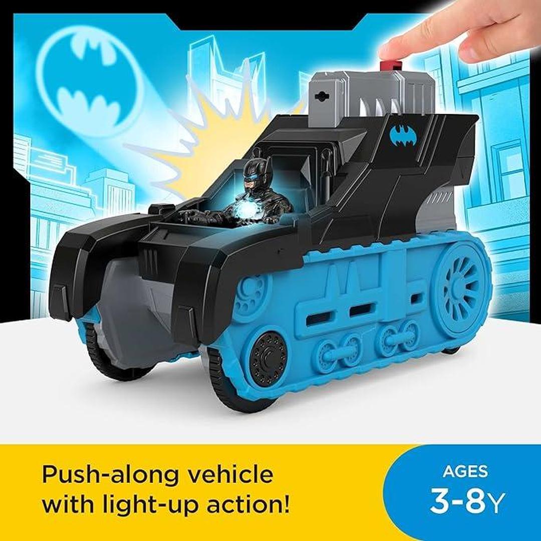 Imaginext DC Super Friends Bat-Tech Tank Vehicle with Lights & Batman Figure Set 3 Pieces
