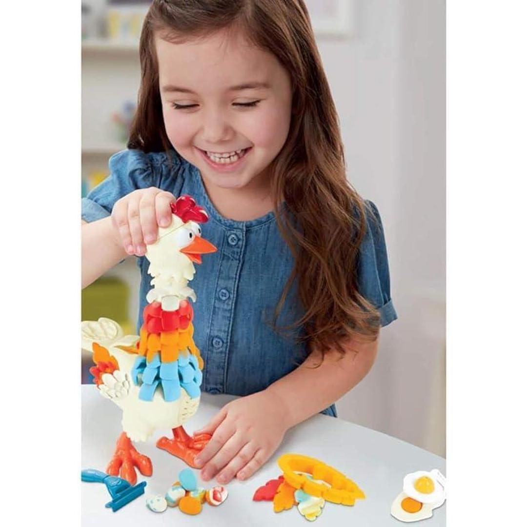 Play-Doh Animal Crew Cluck-a-Dee Feather Fun Farm Includes 4 Cans of Play-Doh