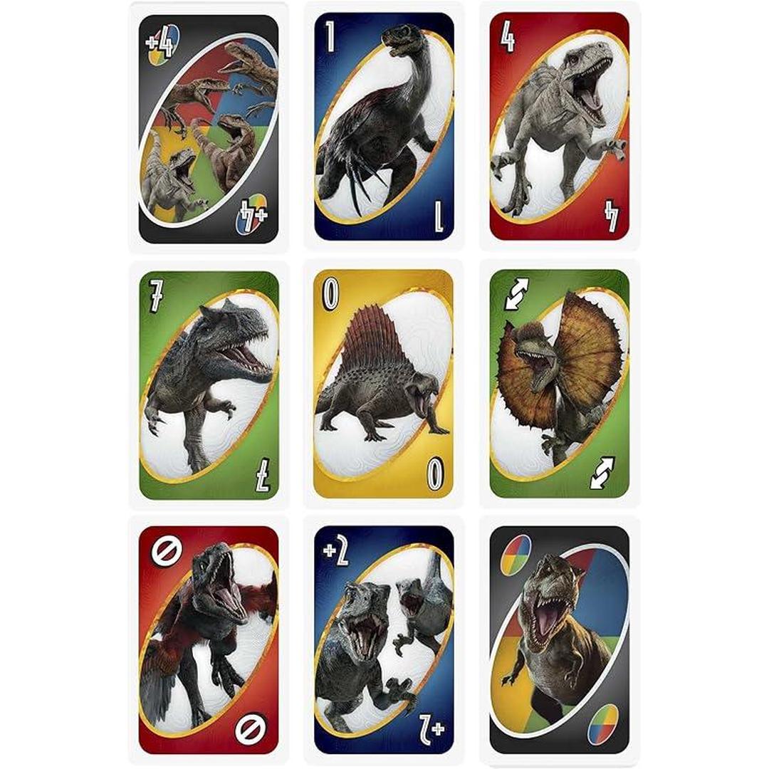 UNO Jurassic World: Dominion Card Game for Kids & Family 2-10 Players Ages 7 Years & Older