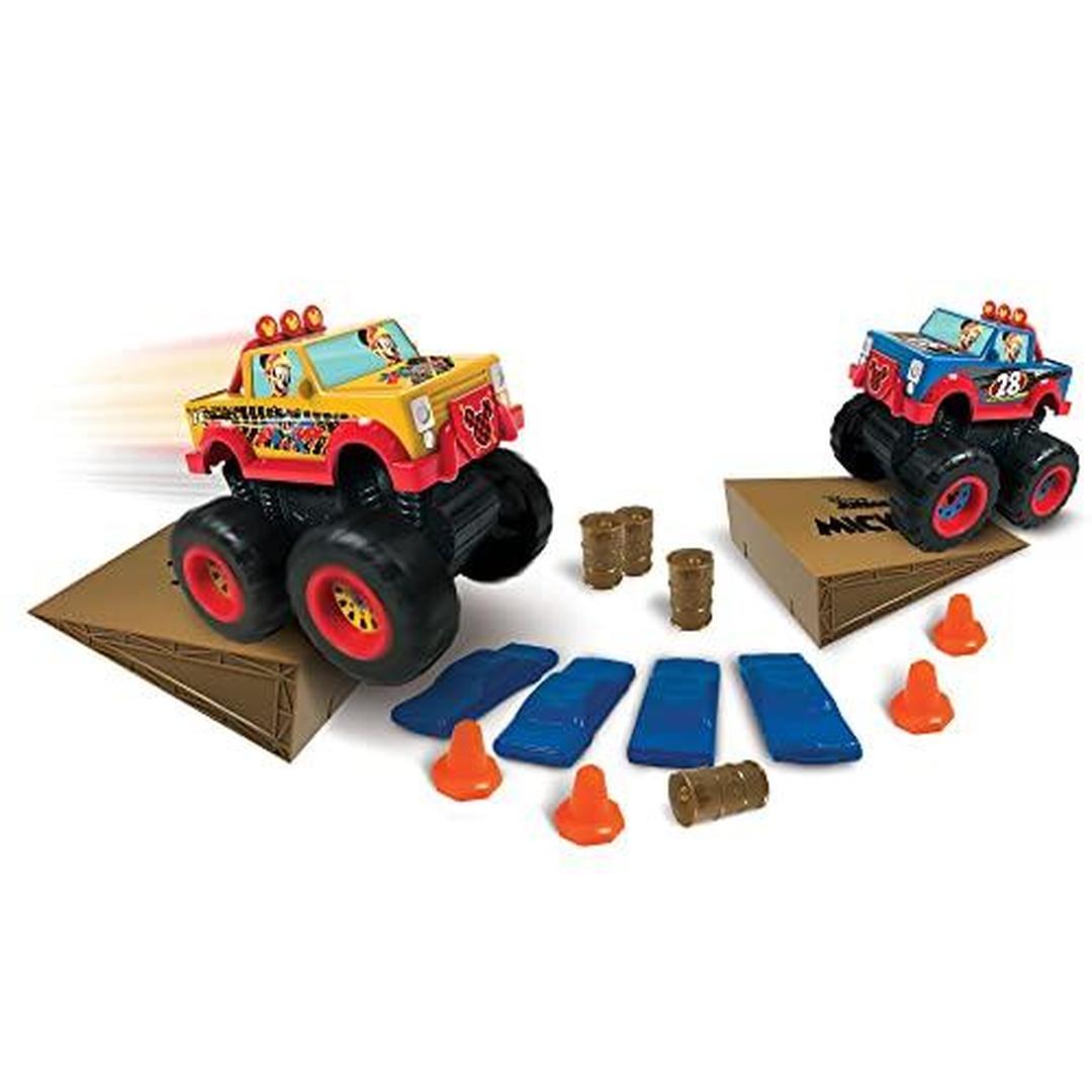 Jam'n Products Toy Cars and Trucks Multi - Mickey Mouse Red Remote Control Monster Truck Playset