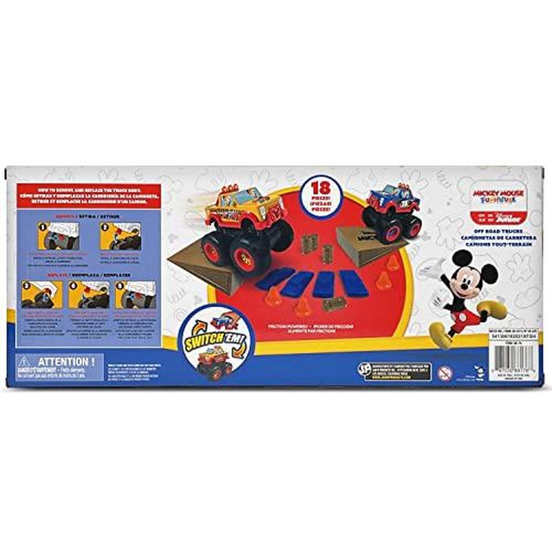 Jam'n Products Toy Cars and Trucks Multi - Mickey Mouse Red Remote Control Monster Truck Playset