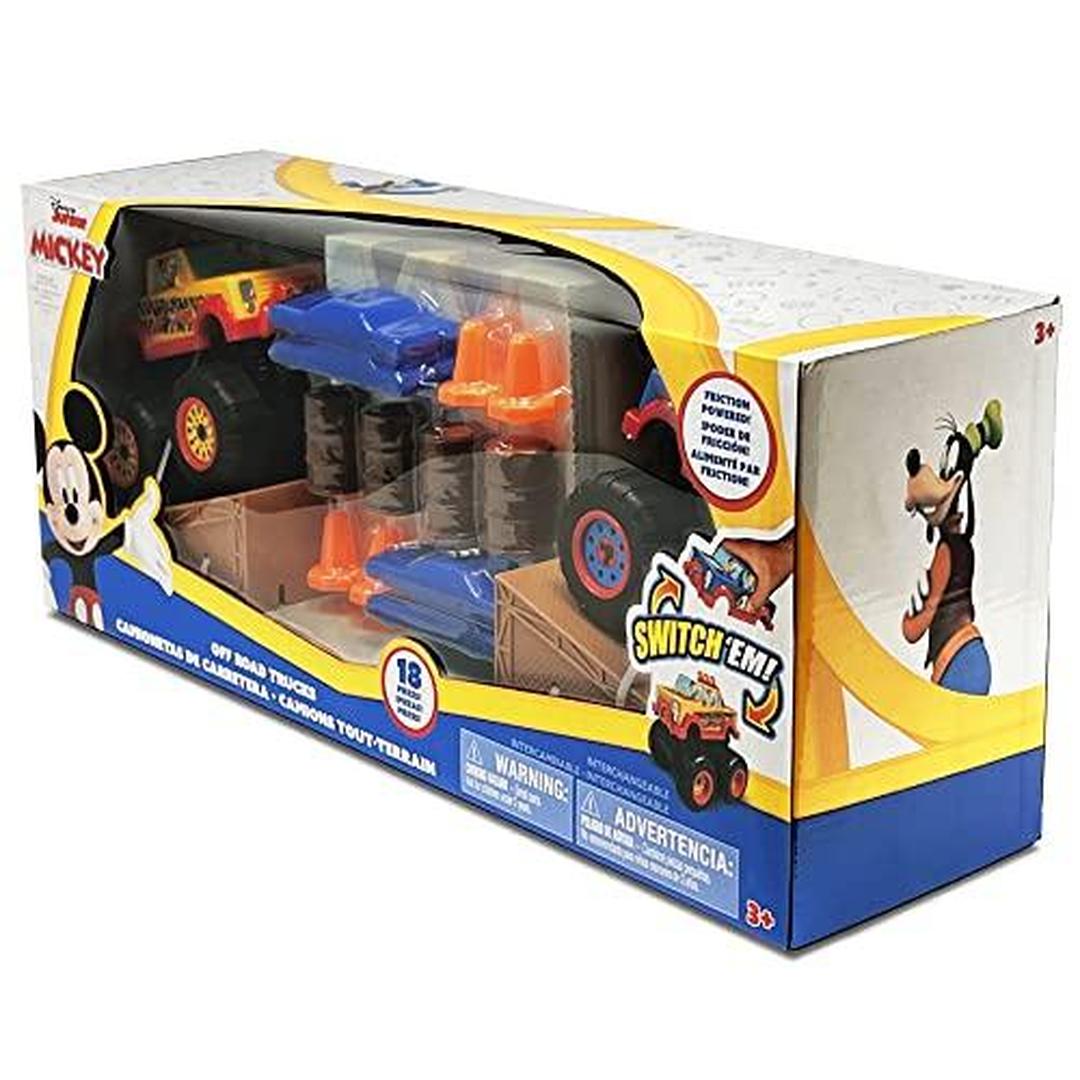Jam'n Products Toy Cars and Trucks Multi - Mickey Mouse Red Remote Control Monster Truck Playset