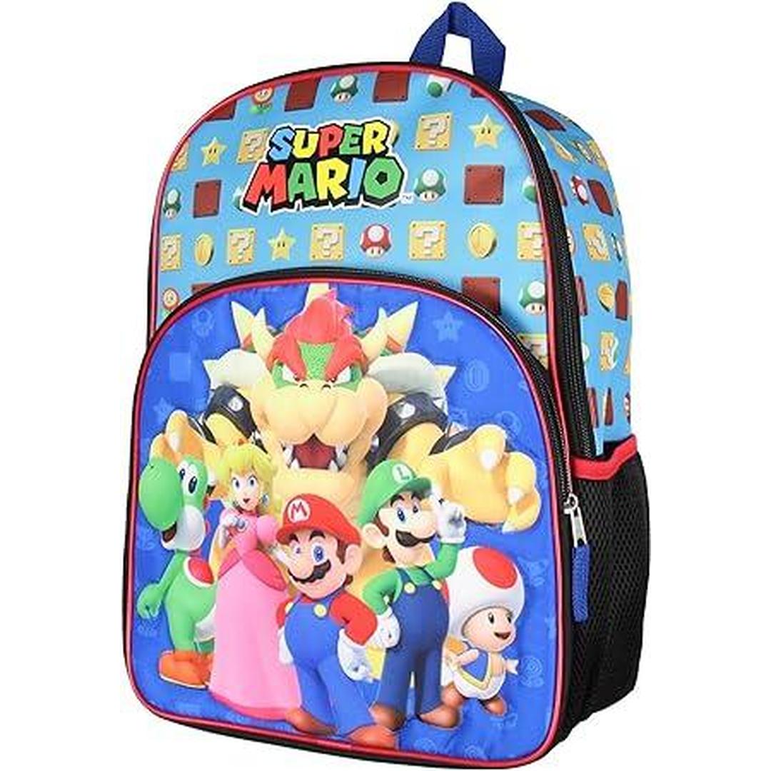 Super Mario 16" Kids Backpack with Quilted Front Design